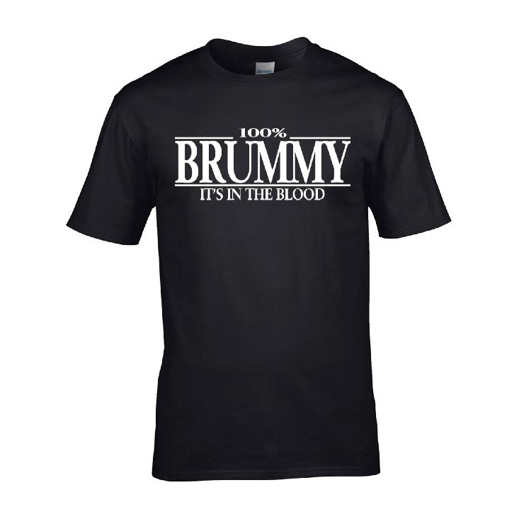 Online T Shirt Design Graphic Crew Neck Brummy Men's Unisex T-Shirt Birmingham England British Graphic Print Brummy Slogan with Lettering Breathable