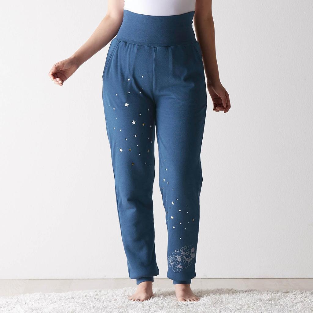 Belle Maison Disney Loose Pants with Fleece Lining and Belly Dogs Size L Women's Warmer, Pajama/Loungewear Bottoms, (Gray),