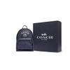 COACH West Artificial Leather Backpack Large Men's Denim Blue Chalk White (Unisex) Backpacks CB909 QBOIZ