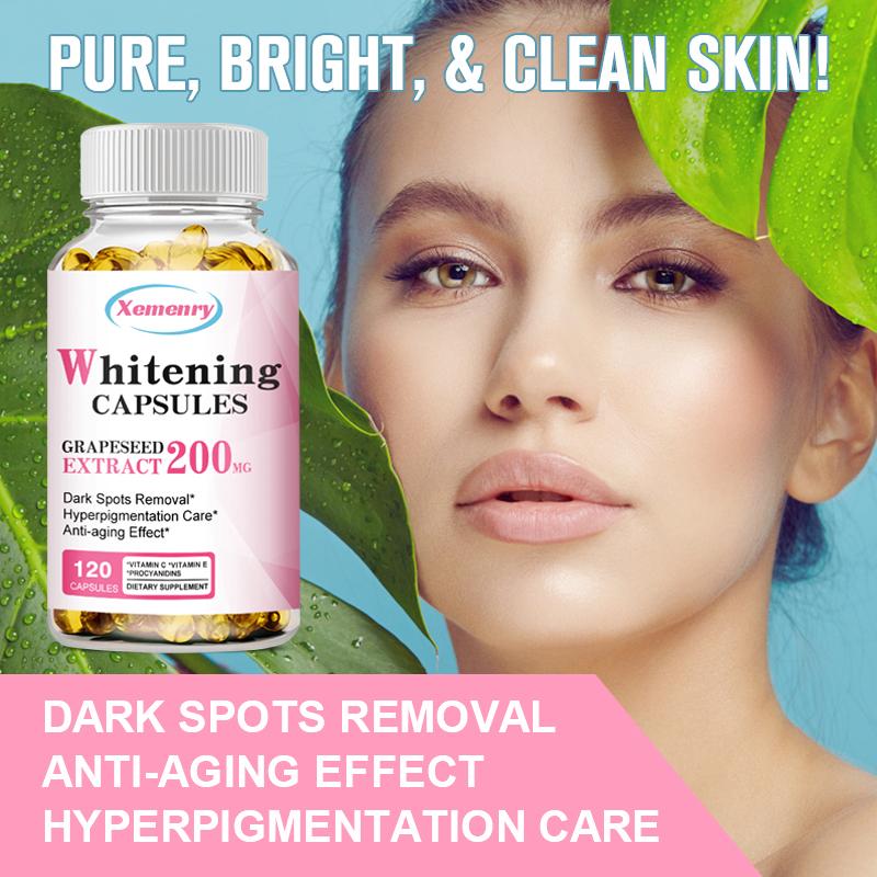 XEMENRY Enthält Vitamin C und Traubenkernextrakt zur Aufhellung des Hauttons und zur Bereitstellung von Antioxidantien.