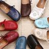 Fashion Sizes 34-44 Genuine Leather Flat Shoes Women Fashion Casual Nurse Shoes Hollow Soft Sole Non Slip Women's Shoes  Zapatos Mujer
