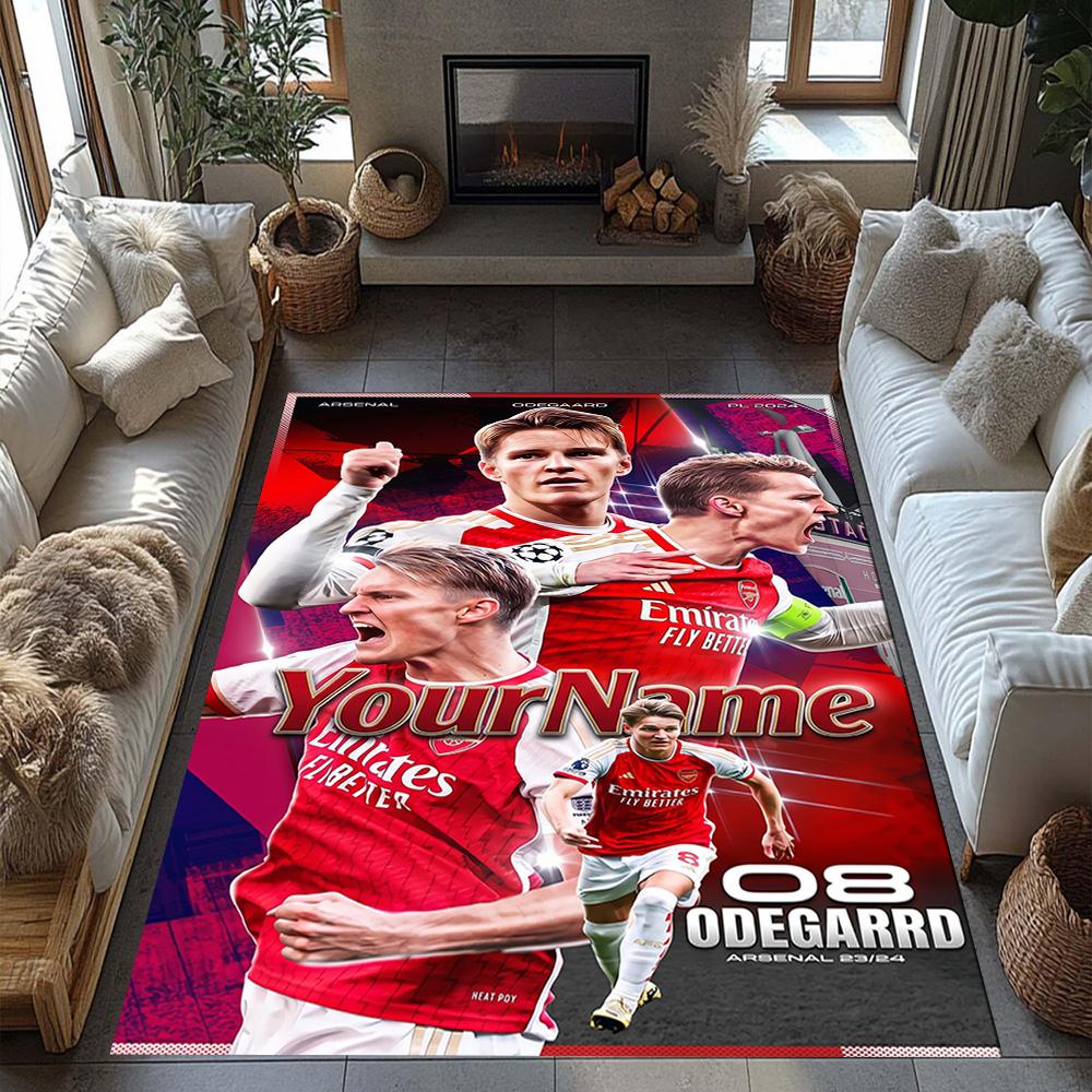 Arsenal Customized Name Floor Rug Office Rug Perfect for Playrooms Kitchen Outdoor Foyer Antislip Carpet Anime Office Decor Perfect Gift for Women/Men