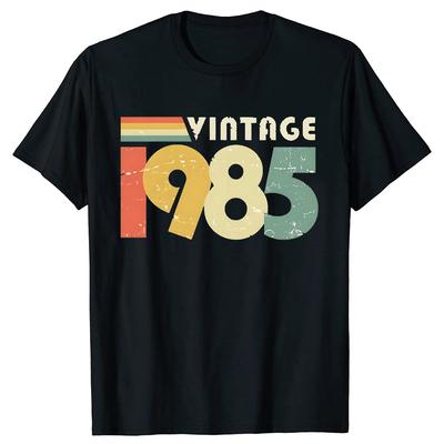 New Arrival Vintage 1985 Essential Tshirt Cotton Short Sleeve Casual Fashion Man Limited T Shirt Birthday Gift Women T-shirt