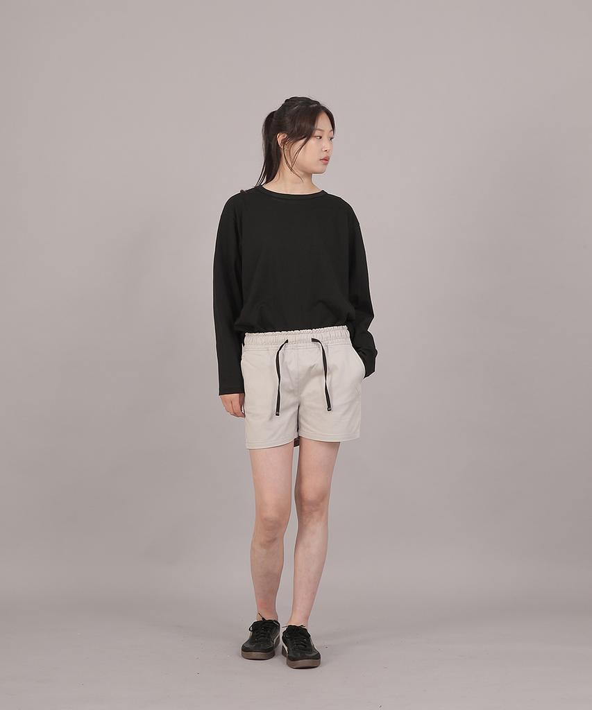 SAINTCREW Cotton Elastic Waist Shorts Cbs-387 Oatmeal