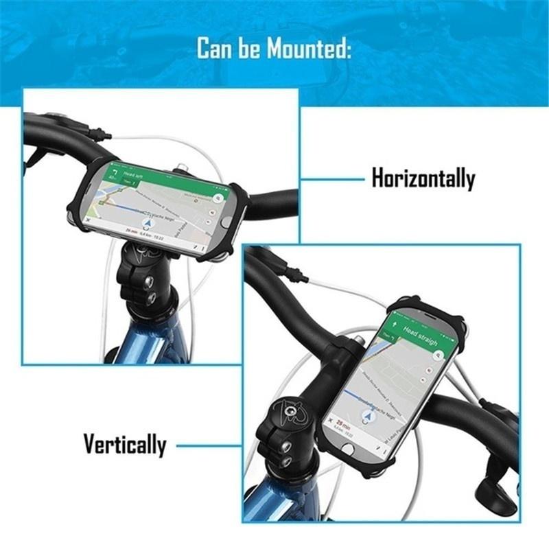 Bike Phone Mount 360° Rotation Silicone Bicycle Phone Holder Universal Motorcycle Handlebar Mount