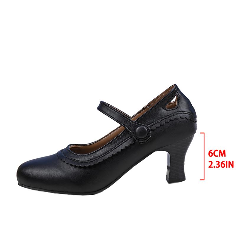 Módní Retro Zelené Kožené Mary Jane Lodičky Žena Vintage Volánkový Design Vykrojené Šaty Zapatos Dámský Značkový Design Derby Boty Plus Size