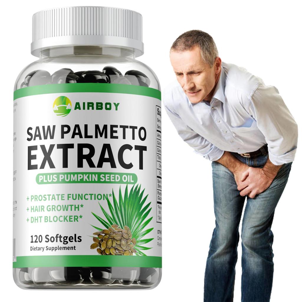 120 Stück Sägepalmenextrakt - Unterstützung der ProstataGesundheit, Haarausfall, HarnwegGesundheit