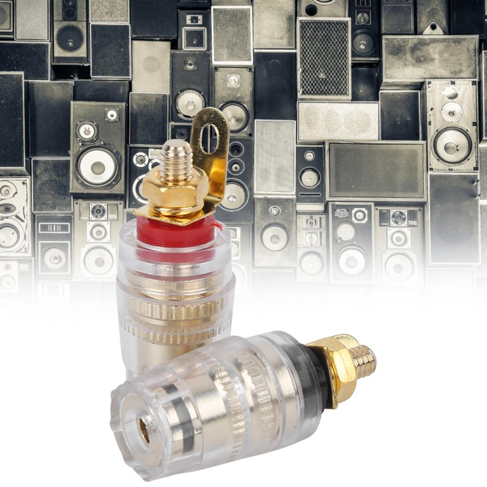 10Pcs Copper-gold Plated Speaker Terminal Binding Post Banana Jack Connector Socket Audio Systems