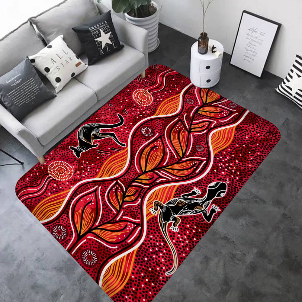 Australian Aboriginal Art Door Mat Washable Non-Slip Living Room Sofa Chairs Area Mat Kitchen Doormat Area Rug