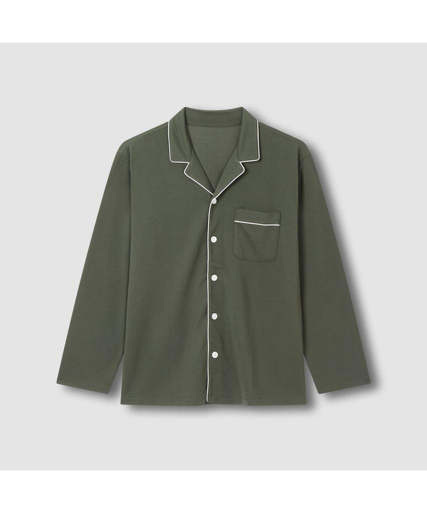 JAJU Ensemble Pyjama Homme Toucher Doux_Kaki