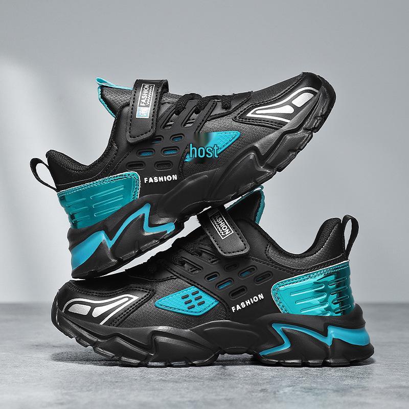 Trendige Wasserdichte Leder Sport- und Freizeitschuhe für Jungen 37 gray