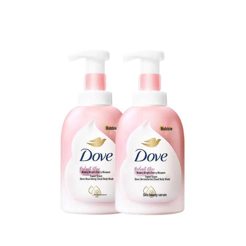 Dove Cherry Blossom Sweet Scent Foaming Body Wash 2-Pack