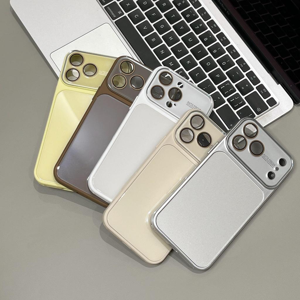 Premium Candy Color Glass Case for iPhone 16 Pro Max/17