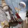 Winter Themed Snowman Christmas Tree Tulle Curtains Living Room Bedroom Kitchen Decoration Chiffon Sheer Voile Window Curtains