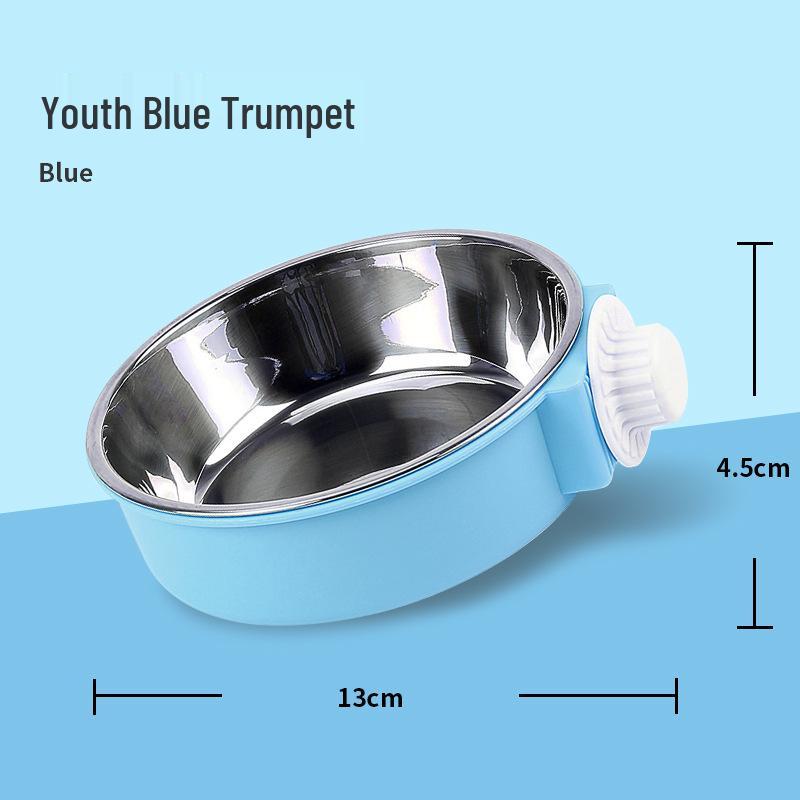 Stainless Steel Anti-Spill Hanging Pet Bowl for Cats, Dogs, and Rabbits