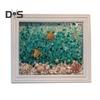 1 Set DIY Sea Glass Art Kit with Wooden Frame Handmade Seaglass Wall Art Decoration Framed Sea Glass Artwork Desktop Decoration Birthday Gift