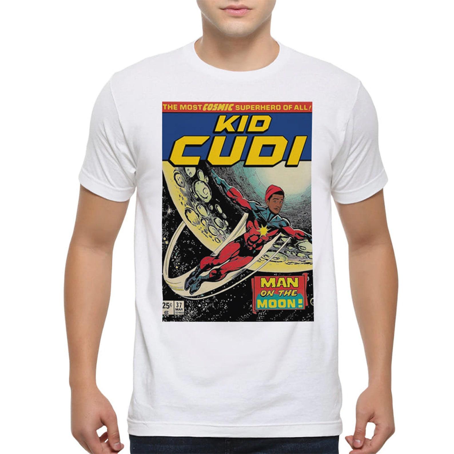 Kid Cudi Comics T-Shirt, Man On The Moon Rap Shirt, Men s and Women s Sizes (wr-123) 2XL