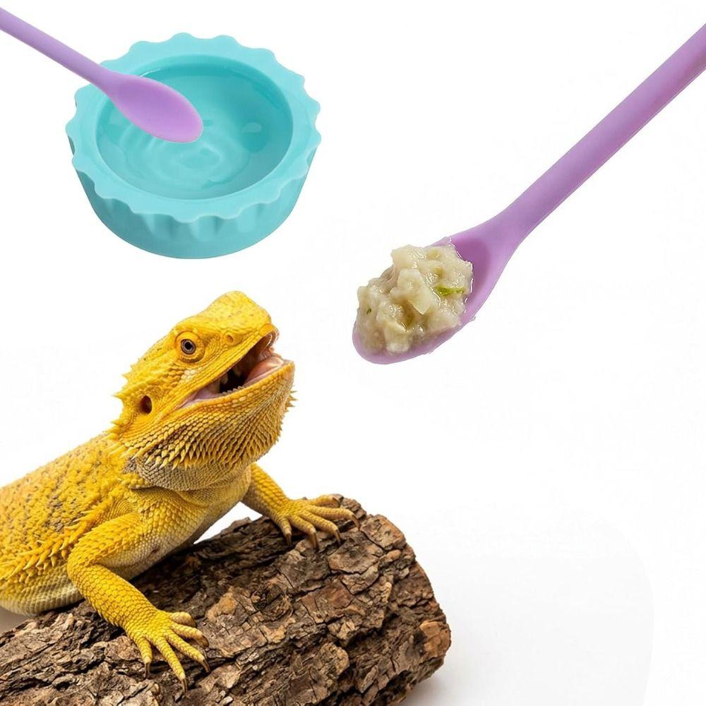 6pcs Silicone Feeding Dish Reusable Gecko Feeding Cups BPA Free Small Reptile Bowl  Pet Supplies