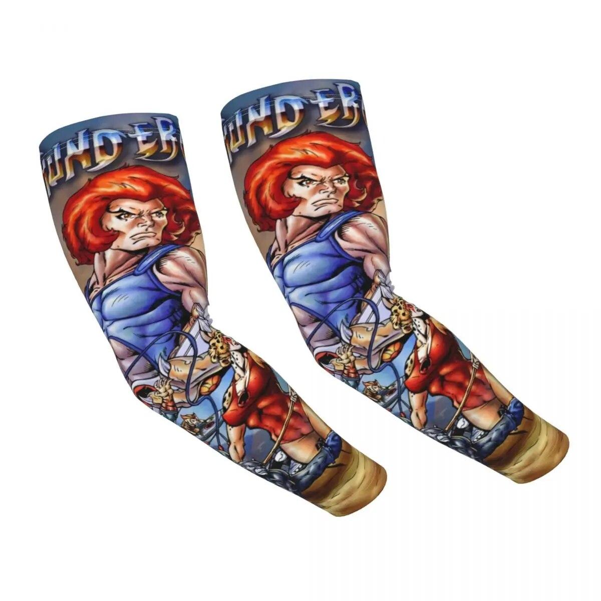 

ThunderCats спортивные компрессионные рукава теплые для мужчин и женщин аниме аниме ТВ защита от солнца УФ-лучи татуировка накидка для бега