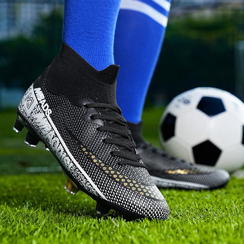 Fußballschuhe Mittlere Hilfe Unisex TF Gebrochene Nägel FG Lange Nägel Schüler Jugend Fußball Trainingsschuhe Große Größe