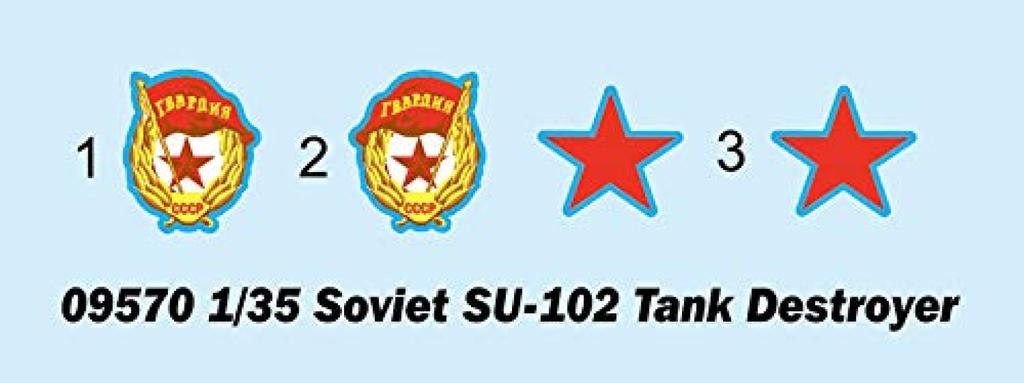 Trumpeter Soviet Army Gun Plastic Model 09570 1/35 SU-102 Self-Propelled