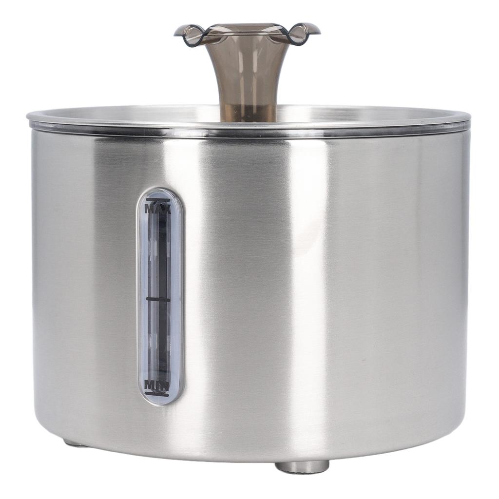 2.5L Cat Water Fountain 304 Stainless Steel Automatic Pet Water Drinking Dispenser with Water Level 