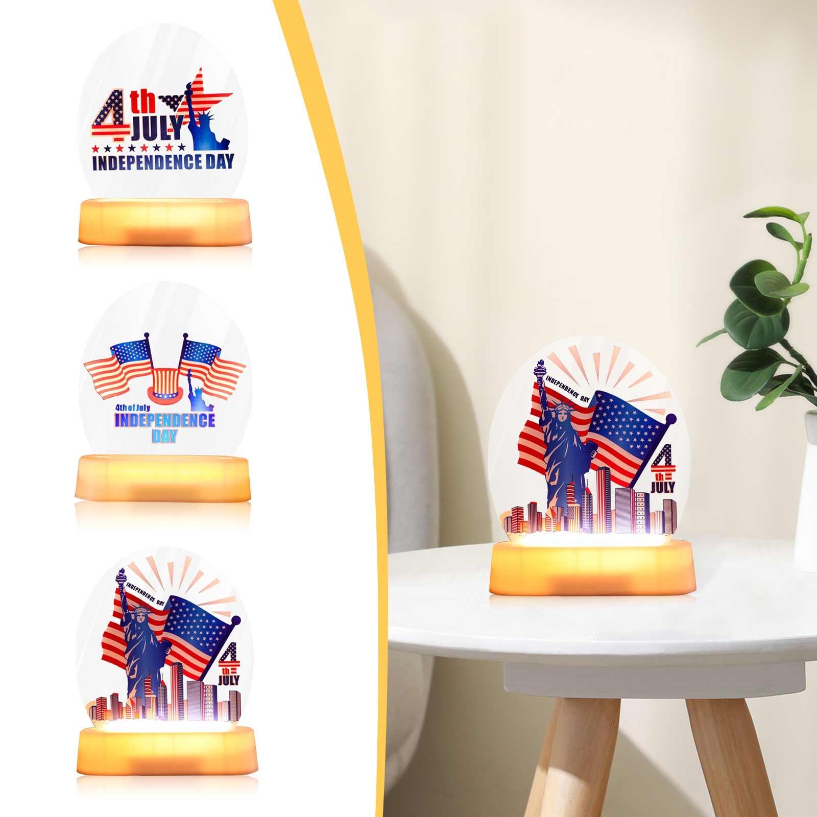 

Цветной пульт дистанционного управления, светодиодная декоративная лампа в честь Дня независимости, американский флаг, креативный ночник, украшения, J 4 июля, цвет макета атмосферы