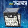 2PCS 72LED Solar Lights with PIR Motion Sensor Waterproof 3 Modes Outdoor Solar Wall Lamp for Patio Garden Security Street Lamp