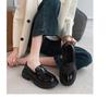 2025 Women's British Style Leather Loafers - Autumn Fashion, Versatile Slip-On Retro Shoes