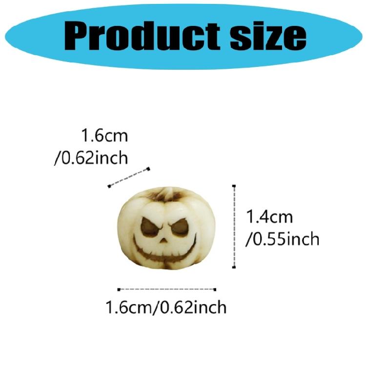 Halloween Resins Sculpture Collection 20Pcs Ghostly Face Miniature Pumpkin Decors Ornaments For Creative Garden Display
