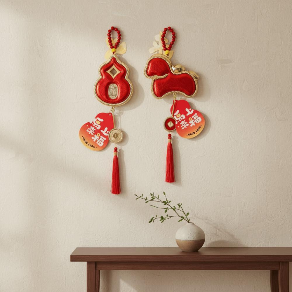 Horse Chinese New Year Decoration Gourd Shape Widely Use Spring Festival Pendants Traditional Design Good Fortune