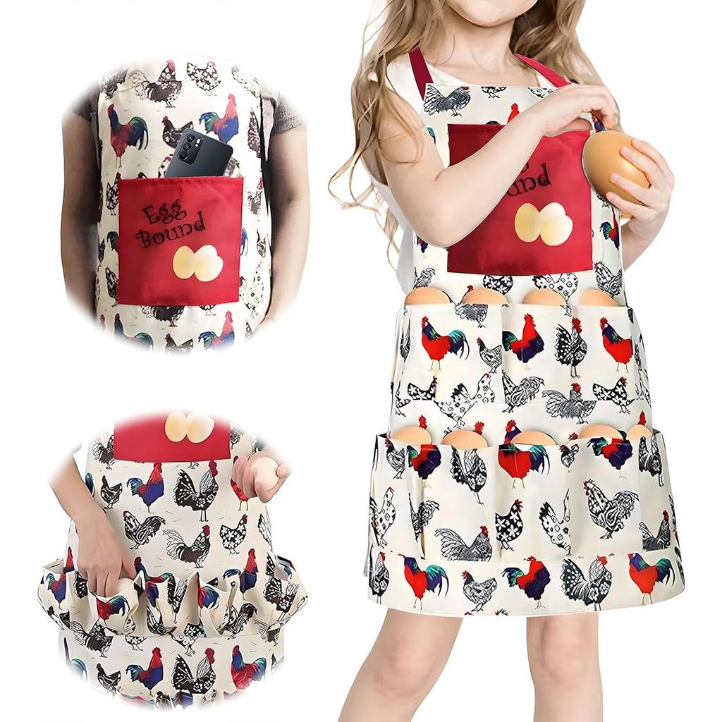 Egg Apron,Egg Collecting Apron for Chicken Duck Goose Eggs,Chicken Egg Apron for Housewife Farmhouse Kitchen Restaurant
