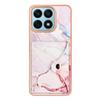 Applicable to Honor 90lite mobile phone case X6A electroplated marble pattern insert card bag Magic 5 Pro anti-drop