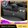 Car Stickers For PU Leather Car Seat Side Storage Pocket Suede Gap Filler Organizer Box For Alfa Romeo Giulia Stelvio Zxb894