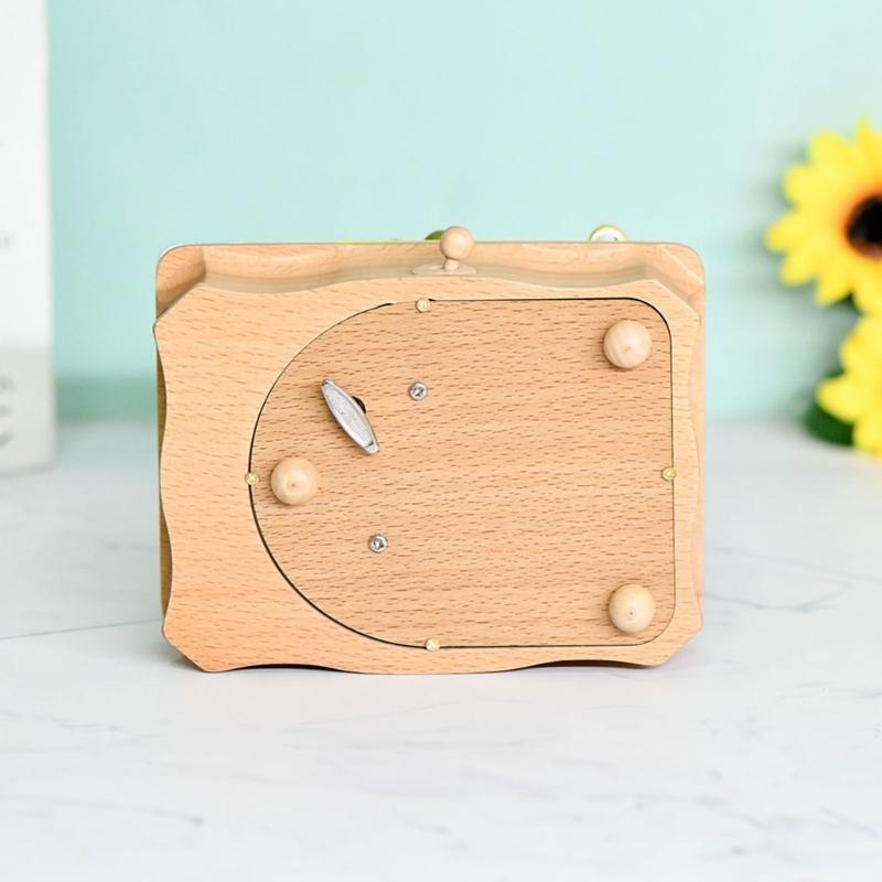 Wooden Music Box Rotating Aircraft Ferris Wheel Design Mechanical Musical Box Home Decoration For Christmas Birthdays