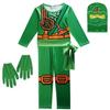 Ninjago Green Ninja Costume for Kids 9-10 Years - Party Cosplay Outfit