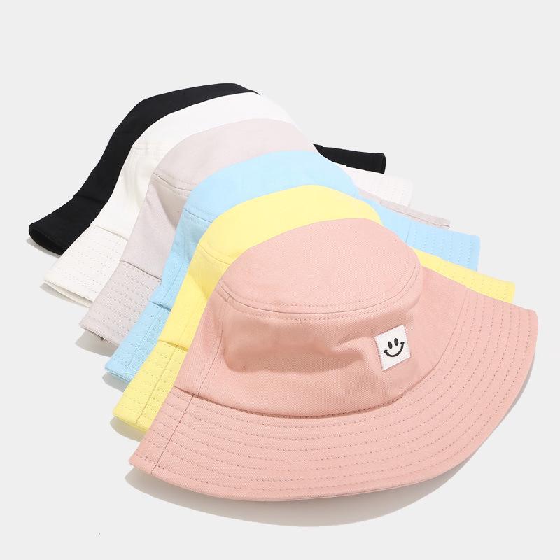 Korean Style Smiley Face Women's Bucket Hat - Summer Casual Sun Hat, Trendy and Versatile for Students and Couples