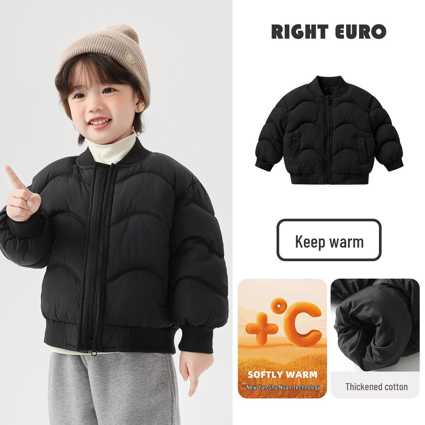 2025 Winter Toddler Boys European-Style Thick Cotton Jacket, New Children s Outerwear 130cm