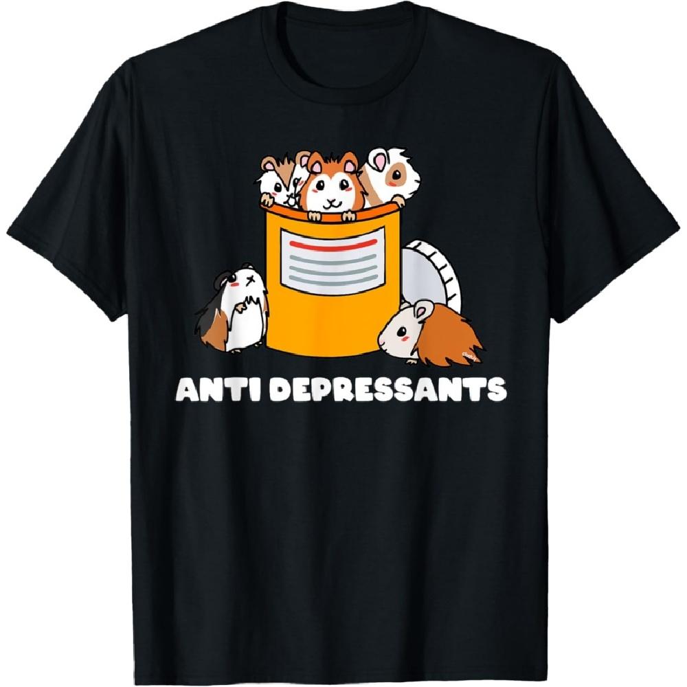 

Antidepressants Guinea Pig Funny Cute Guinea Pig T-Shirt S