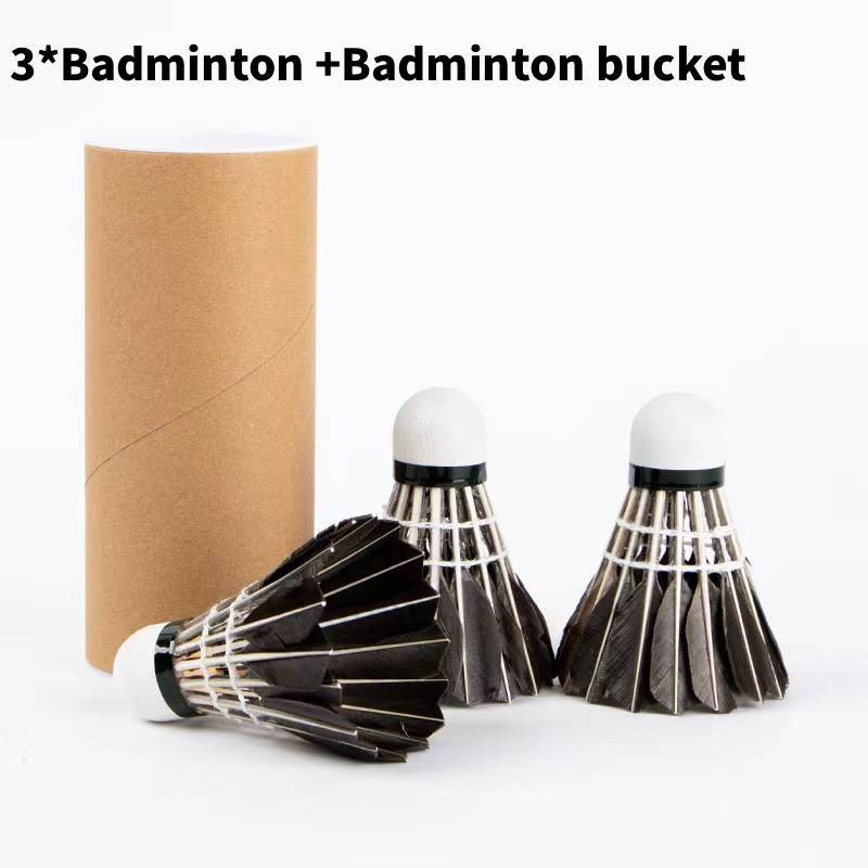 Black Feather Badminton Shuttlecock With Foam Tip For Practice And Play