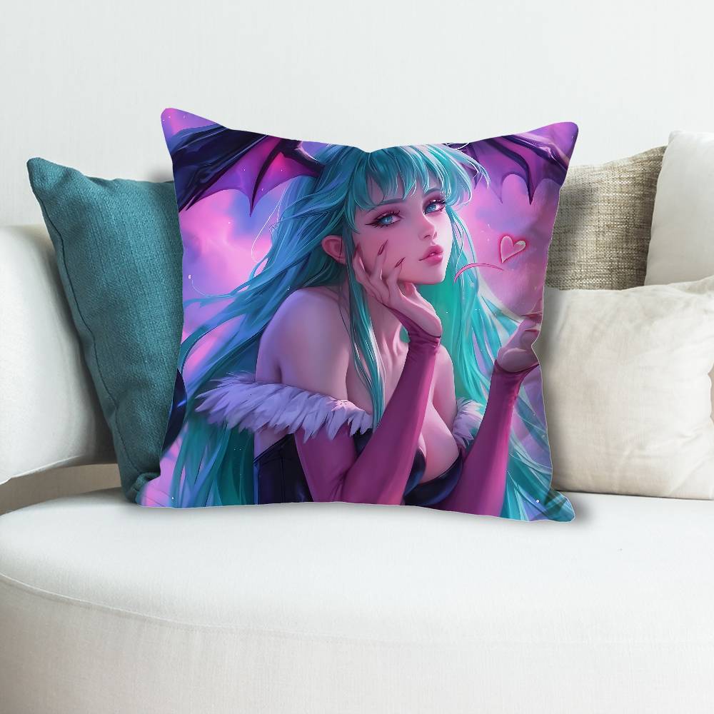MMorrigan AAenslands Anime Celebrity Merchandise AllMatch Printed Pillow Case Sofa Car Office Room Decoration Protector