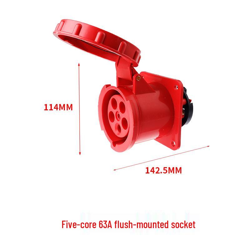 16/32A Waterproof Industrial Plug & Socket - Surface/Flush Mounted Aviation Connector