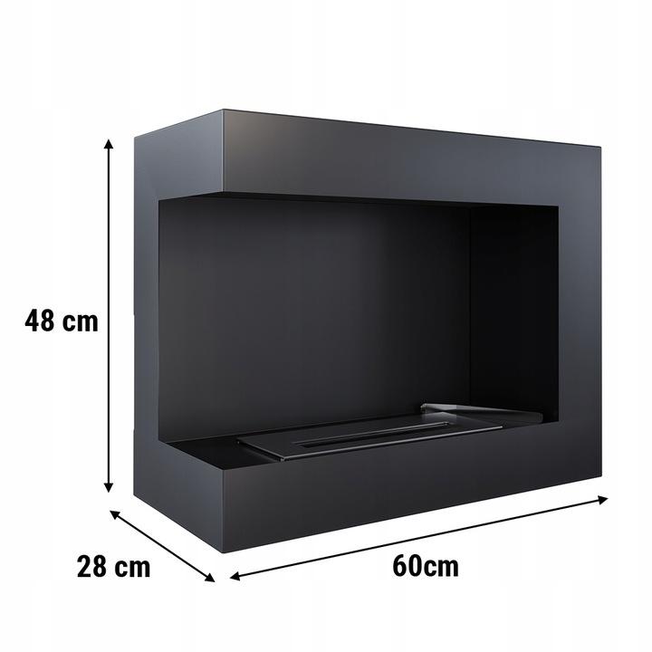 Chimenea de bioetanol izquierda con juego de piedras decorativas