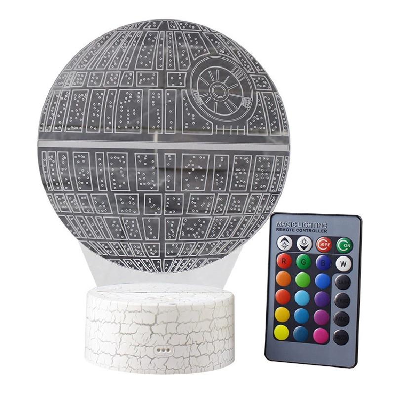 Death Millennium Falcon 3d Led Night Lamp Bedroom Decoration Lamp