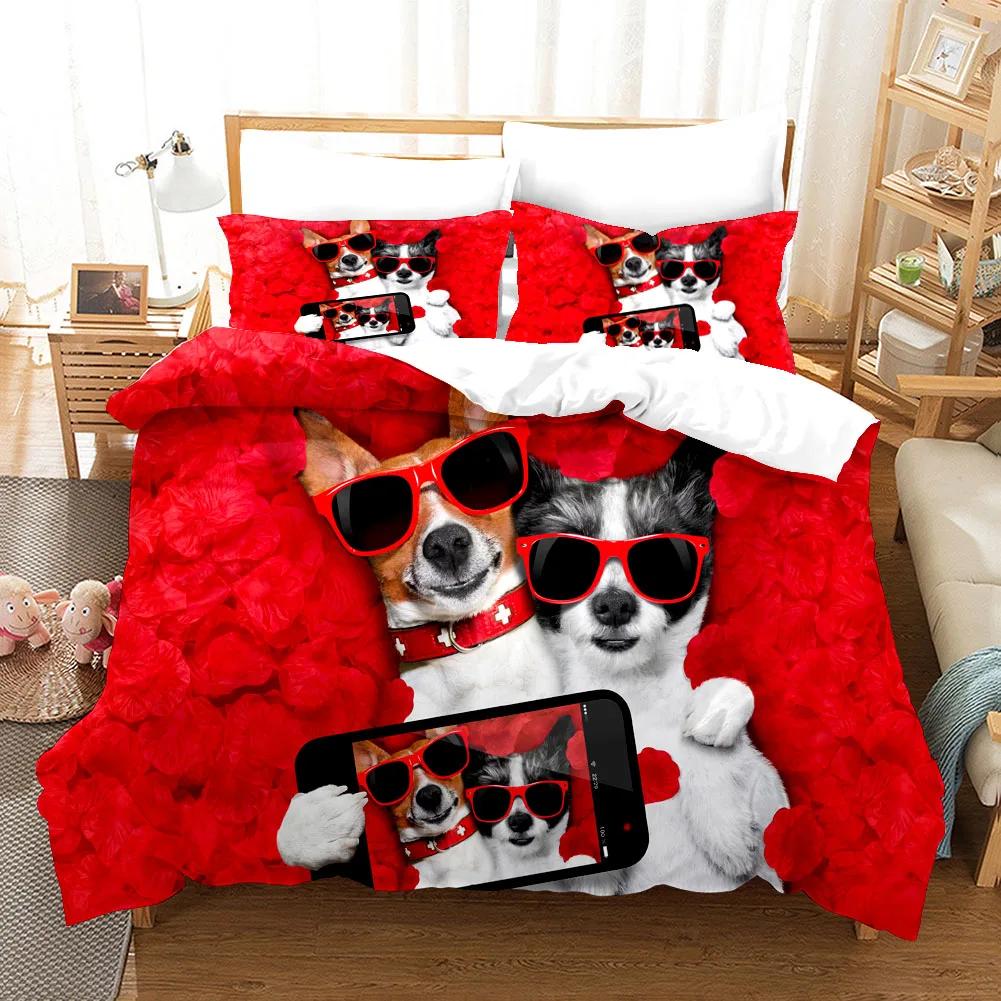 

Comforter Cows Dog Bedding Set Cartoon Single Twin Full Queen King Size Bedclothes Child Kids Boys Bedroom Bed Set Pug Quality Comforter (quilt)-EU Single(135*200cm)3pcs