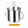 250-700ml Camping Cup Foldable Handle Stainless Steel Mug New Water Mug  For Camping Travel