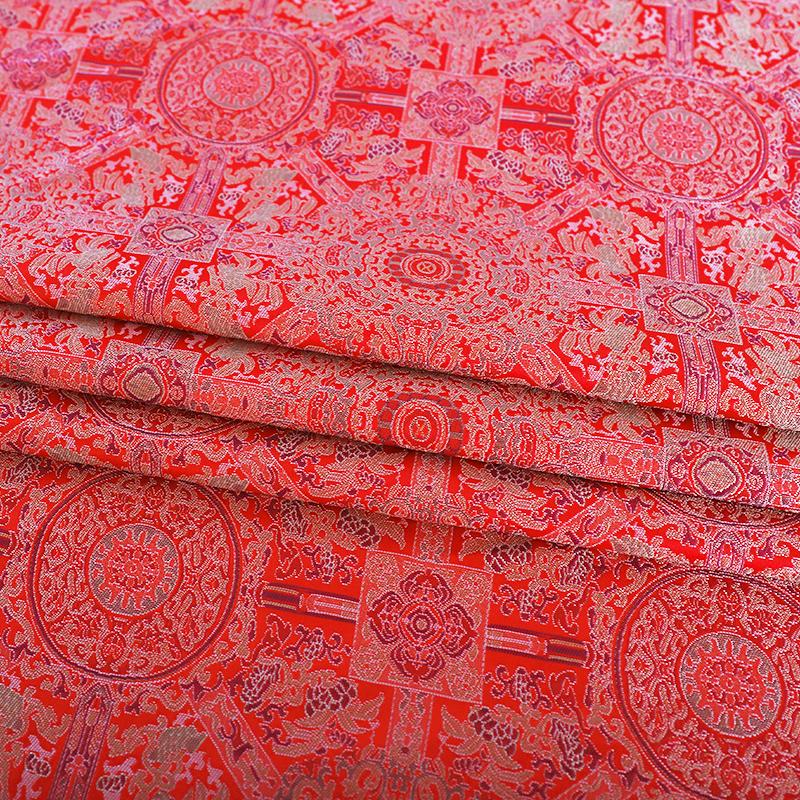 100x150cm Chinese Art Imitation Song Brocade Weaving Damask Fabric Jacquard Brocade Fabric DIY Sew Cheongsam Dress Hanfu Garment 100x150cm