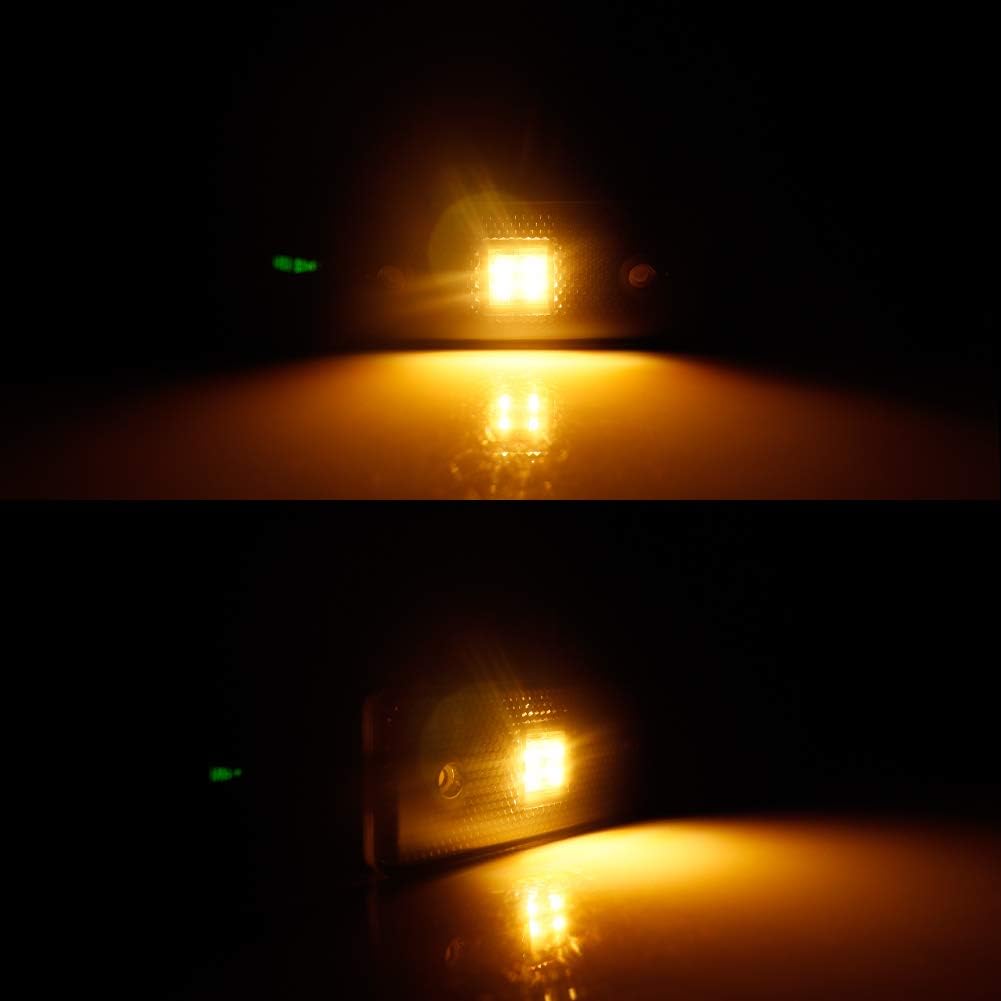 Smoked Lens LED Side Marker Light Kit Compatible with 2015-2018 Mercedes W463 G-Class G550 G63 G65 AMG, Replace Front/Back OEM Sidemarker Lamps…