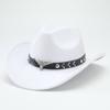 New Western cowboy hat, Tibetan wool top hat, men's and women's autumn/winter outdoor ox-head accessory, travel riding hat