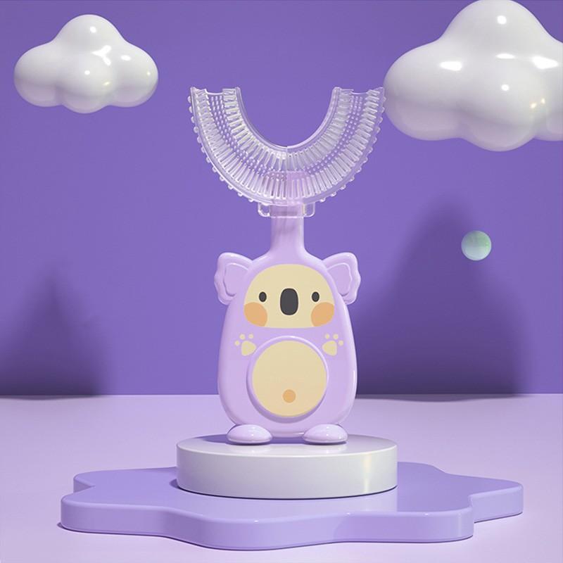 Cute Cartoon Baby U-shaped Teethers Toothbrush Teeth Grinding Rod Toddler Silicone Grinding Tool Safe Baby Oral Care 3-6Y